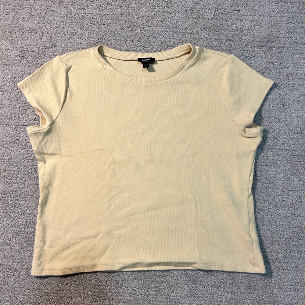 Express Baby Yellow Ribbed Top